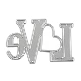 Anboo Blessings Series Cutting Dies Metal Stencils Embossing For DIY Scrapbooking Album Paper Card Art Craft Gift (Love)
