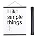 Magnetic Poster Hanger Frame, 24x36 24x32 24x18 Light Wood Wooden Magnet Canvas Artwork Print Dowel Poster Hangers Frames Hanging Kit (Black, 24