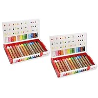 Window & Mirror Coloring Crayons - Pack of 24 with 12 Colors (2 x 12 Packs)