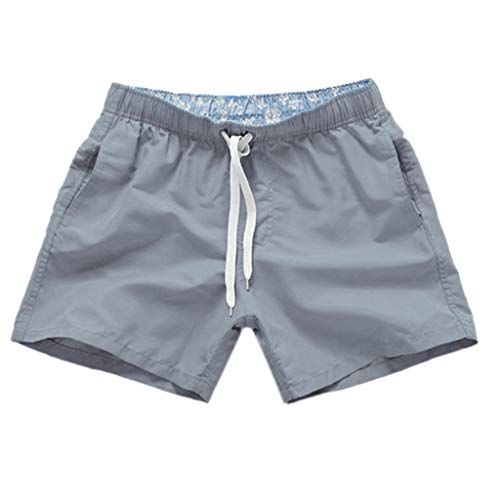 Men Splice Stripe Beach Work Trouser - Casual Men Short Trouser Shorts Pure Color Pants,Sunsee 2019 Must Have - Thumbnail 3