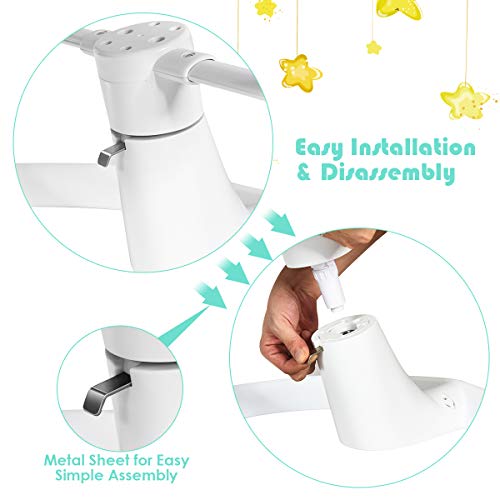 BABY JOY Baby Swing, Remote Control Baby Rocker w/Removable Crib