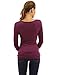 PattyBoutik Mama 2in1 Style 3/4 Sleeve Nursing Maternity Tunic (Dark Magenta S)