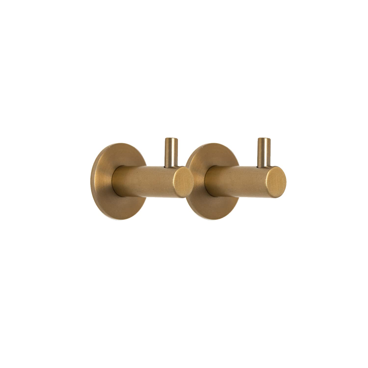 Kon-fort Home Golden Towel Hook, 2 Pack Bathroom Hangers Brass Colored, SUS 304 Stainless Steel Wall Mounted, Hangers Towels Robes Clothes Hats. Kitchen Bedroom High End Designer Accessories