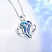 Victoria Jewelry 925 Sterling Silver Created Blue Opal Birthstone Heart Shaped Pendant