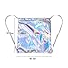 Mily Silver Holographic Laser Leather Drawstring Backpack Travel Casual Daypack
