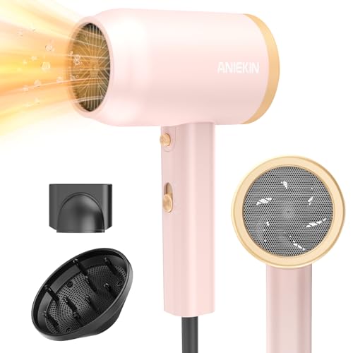 ANIEKIN Hair Dryer, 1875 Watts Fast Drying Blow Dryer with Diffuser and Concent…