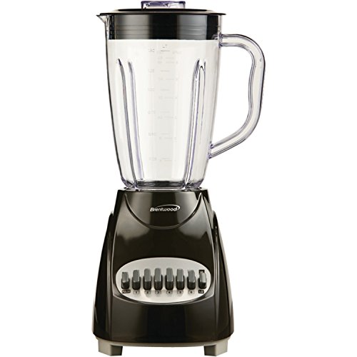 Click Here to See More Images Brentwood JB-220B Appliances 12-Speed Blender with Plastic Jar, Black