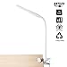 VICFUN LED Desk Lamp Dimmable Eye-Caring Table Lamp Reading Light Office Light Adjustable 3 Color Modes,14 Brightness Levels, Gooseneck Flexible Clip-on Light for Studying, 5W-White