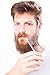 Beard Shaping Tool Liner Template by Sharpiz | Transparent Stencil Comb Shaper for Styling with Trimmer, Razor or Clippers | The Perfect Gift Including a Lineup Pencil & Grooming Guide