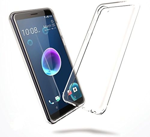 For HTC Desire 12 Protective Case - Transparent Shockproof Silicone TPU Case Skin Cover Anti-Drop Soft TPU Full Coverage Clear Transparent Soft Slim and Lightweight Protective Case For HTC Desire 12