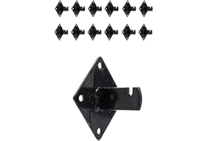 KINGDOM SOLUTIONS 12-Pack Black Gridwall Panel Mount Brackets – Heavy-Duty Wall Brackets for Gridwall, Slatgrid, or Trellis Panel Mounting – Durable Display Hardware for Store or Garage