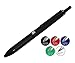 Kentaur Multi Color Pen (Black) 5 In 1 Multi function Pen with Black, Blue, Red, Green Ballpoint Pen and 0.7mm Mechanical Pencil (FI-5051) - Uses D1 Refills