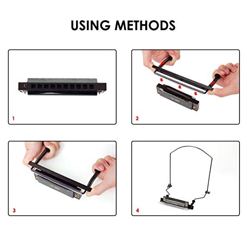 Harmonica Neck Rack Mount Holder Stand Adjustable Suitable For