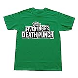 Goldfish Men's Awesome Pre-cotton Five Finger Death Punch T-Shirt KellyGreen US Size S