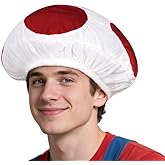 lckellong Mushroom Hat Toad Costume Adult Anime Cosplay Red White Spotted Mushrooms Caps Halloween Headwear