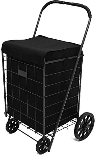 PrimeTrendz TM Shopping Cart Liner 18" X 15" X 24" | BLACK | Square Bottom Fits Snugly Into a Standard Shopping Cart | (This listing is for the Liner Only, Shopping Cart not included)