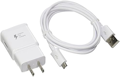 Micro USB Android Cell Phone Adaptive Fast Charger for Samsung Galaxy S7/S7 Edge/S6/Edge/Edge+/Note 4/5, LG G2 G3 G4 (Wall Charger + 5FT Cable)