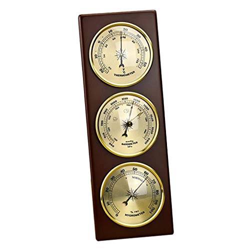 Almencla Wall Barometer Thermometer Hygrometer Weather Station Hanging Home/Office Metal Material - Thumbnail 5