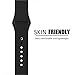 FanTEK Soft Silicone Sport Replacement Strap for Apple Wrist Watch, 42mm S/M - Black