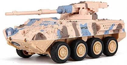 Mini remote control car, land armor tank, display box packaging children birthday gift (Yellow)