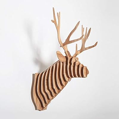 Elk Antlers Wall Decoration 3d Diy Assembled Wooden Sculptures