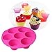 SHareling 7 Cavity Silicone Mold Muffin Pudding Mould Bakeware Round Cup Cake Pan Baking Tray (Random Color)
