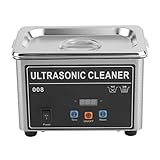 Homgrace Professional Digital Ultrasonic Cleaner with Digital Timer, Sonic Wave Stainless Steel Ultrasonic Cleaner for Jewelry Glasses Dental Washer Cleaning Machine (0.8L)