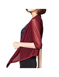 Rgslon - Cárdigan de malla para mujer