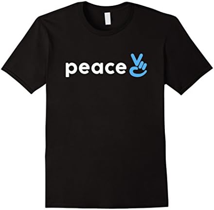 Men's Peace Logo T-Shirt 2XL Black