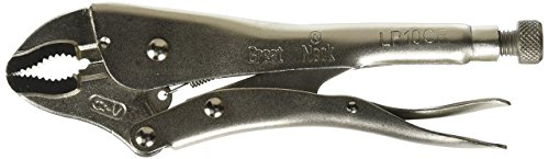 GreatNeck LP10CR Curved Jaw Locking Pliers, 10 Inch