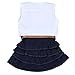 Cute Baby Girl Kids Outfit Clothes Clothing Solid Coat + Denim A-line Dress 2 Pcs Set (120(advice4-5years), Blue)