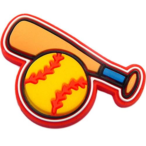 Bat and Softball Rubber Charm for Wristbands and Shoes - Thumbnail 5