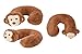 Alphabetz Monkey Baby Pillow Head and Neck Support Travel Pillow, Brown