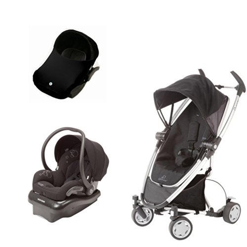 Quinny Travel System: Zapp Xtra & Maxi-Cosi Mico AP Car Seat, Black,
with ImagineBaby Car Seat Canopy The Shade.