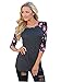 Blooming Jelly Women's Floral Print Long Raglan Sleeve Tees T Shirts