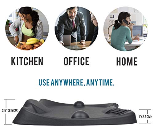 Anti Fatigue Mat Standing Desk Kitchen Floor Mats Comfort Foam Cushion For Home Office Non Skid Slip Rubber Black Ergonomic Stand Foot Massage Pad - Thumbnail 6