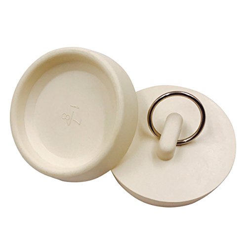 Aozer Rubber Sink Stopper Premium Drain Stopper with Hanging Ring for Bathroom and Kitchen Sinks, Drains, Slop Sink, Bathtubs, Laundry, Utility Sinks, White, 4 Sizes, 8 Pieces