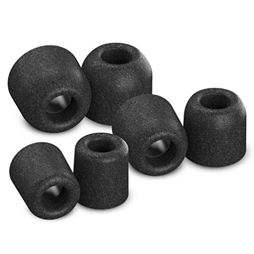 Comply T-200 Isolation Earphone Tips (Black, 3 Pairs, S/M/L)