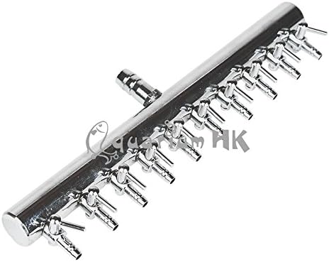 Aquarium Air Flow Controller Stainless Steel Splitter Pump Switch Lever Valve (12 Way)