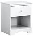South Shore Crystal 1-Drawer Nightstand, Pure White with Crystal-Like Knob