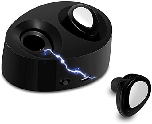 Bluetooth Earbuds, FANZY True Wireless Headphones Mini Dual Stereo Bluetooth Headset V4.1 Ear Hook Earphones with Charging Case for iPhone Samsung iPad and Android Phones(Black + White)