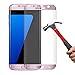 Galaxy S7 Edge Screen Protector, Seacosmo Tempered Glass Screen Protector Cover [ 3D Curved Full Coverage ] For Samsung Galaxy S7 Edge LIFETIME WARRATY, Rose Gold