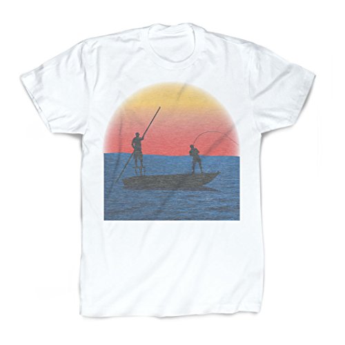 Sundown On The Water T-Shirt | Vintage Faded Fly Fishing T-Shirt by ChalkTalkSPORTS | Adult XX-Large