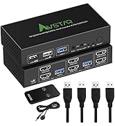 8K@60Hz 4K@120Hz HDMI 2.1 USB 3.0 KVM Switch 2 Port Dual Monitor Extended Display KVM Switcher Se...