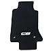 Floor Mats Compatible with 2005-2013 Chevy Corvette, C6 Logo Factory Fitment Nylon Black 2PC Car Floor Carpets Carpet Liner by IKON MOTORSPORTS, 2006 2007 2008 2009 2010 2011 2012