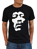 Hey Joe Stencil - Jimi Hendrix T-Shirt (Black, Large)