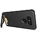 LG G6 Case, LG G6+ Case OEAGO [Card Slot] [Brushed Texture] Heavy Duty Hybrid Dual Layer Wallet Case Cover Shell with Kickstand for LG G6 / LG G6 Plus - Black