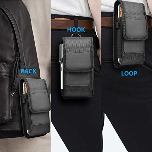 Tekcoo RFID Blocking Universal Cell Phone Holster for Galaxy S22 Ultra