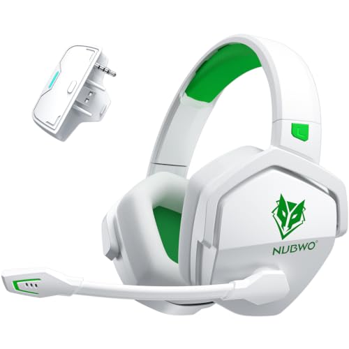NUBWO G06 Kabelloses Gaming-Headset mit Mikrofon für Xbox Series X/S & Xbox One, 23 ms Low Latency Audio, 100 Stunden Spielzeit, 50 mm Treiber, Weiß/G