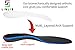 Orthotic Insoles for Flat Feet Insoles Plantar Fasciitis High Arch Support Feet shoes, Black, 9-9.5 M US Women / 7-7.5 M US Men